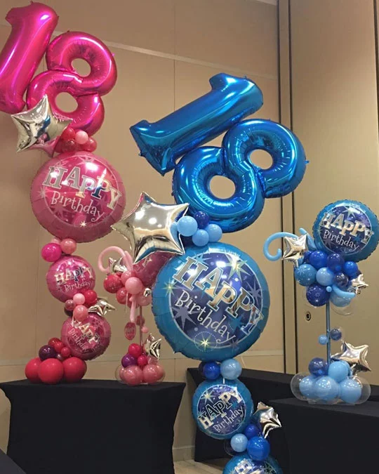 dekorasi balon huruf ulang tahun