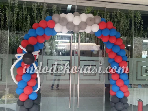 dekorasi balon gate gapura di kantor