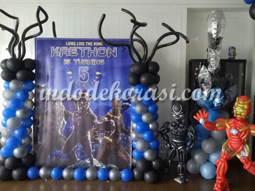 foto dekorasi balon panjang ulang tahun anak laki laki